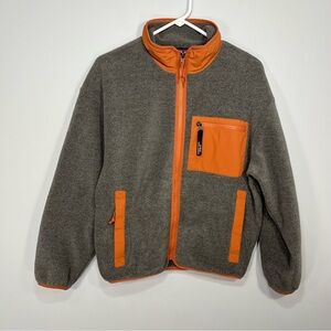 NEW Patagonia Jacket Womens Small Gray Red Synchilla Fleece Casual Outdoor